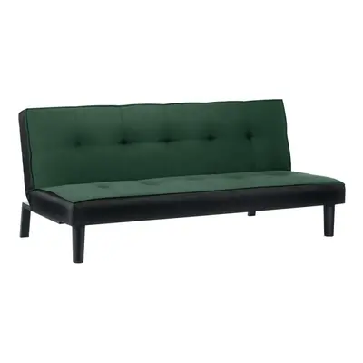 Green Velvet Sofa Bed Birlea Aurora Seater Settee Emerald Fabric Retro