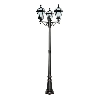 Traditional Light Outdoor Lamp Post In Rustic Brown