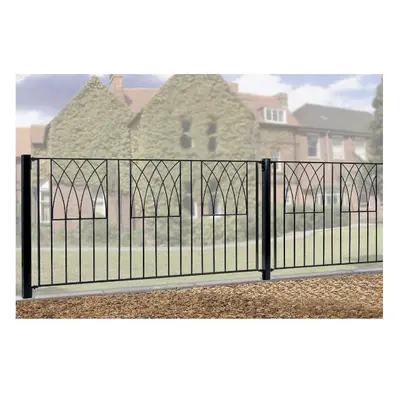 Abbey Modern Metal Fence Fencing Panel 1830mm GAP x 812mm High