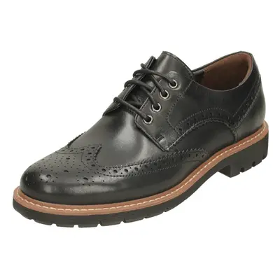 (UK 7.5, Black) Mens Clarks Formal Brogues Batcombe Wing - G Fit