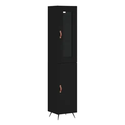 (black, door) vidaXL Highboard Sideboard Tall Storage Cabinet Side Cabinet Engineered Wood