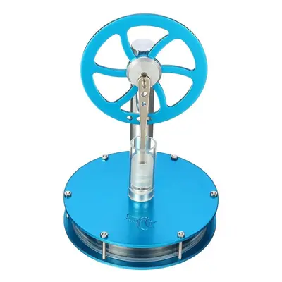 (Blue) Low Temperature Difference Hot Air Stirling Engine Colorful STEM Model Physics Experiment