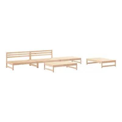 (natural pine) vidaXL Garden Lounge Set Outdoor Modular Sofa Set Piece Solid Wood Pine