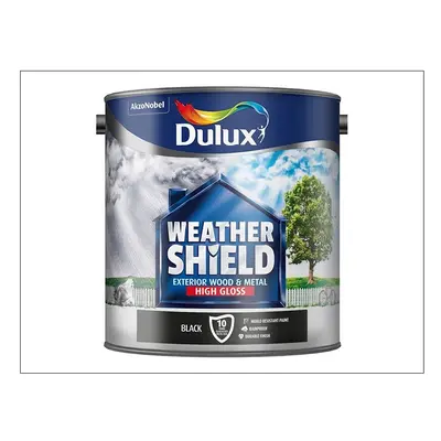 Dulux Weathershield Exterior Gloss Black 2.5L