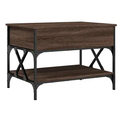 vidaXL Coffee Table End Table Sofa Table Brown Oak Engineered Wood and Metal