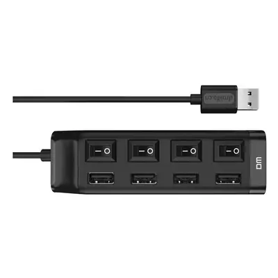 (120cm) Port Micro USB HUB 2.0 USB Splitter High Speed 480Mbps Adapter With Switch 120CM Cable F