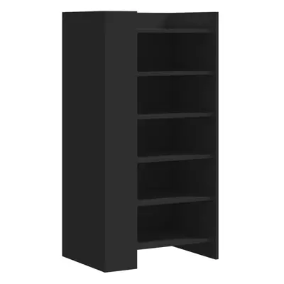 vidaXL Shoe Cabinet Shoe Storage Cupboard Shoe Rack Black Engineered Wood