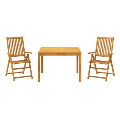 (110 x x cm/ piece) vidaXL Garden Dining Set Piece Outdoor Table and Chair Solid Wood Acacia