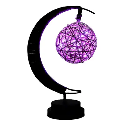 (Purple) 3D LED Night Lights Wishing Table Lamp Battery Decorative Party Home Christmas Decorati