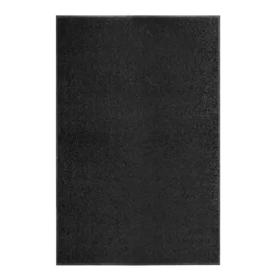 vidaXL Doormat Washable Black Home Garden Barrier Entrance Rug for Front Door