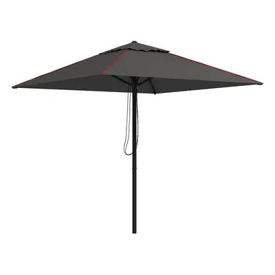 Outsunny Sun Parasol with Vent, Table Umbrella for Patio, Garden, Pool, Grey