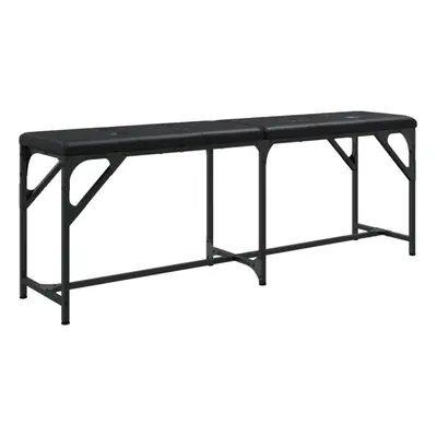 (black, x x cm) vidaXL Dining Bench Hallway Bench Dining Room Bench Seat Steel and Fabric