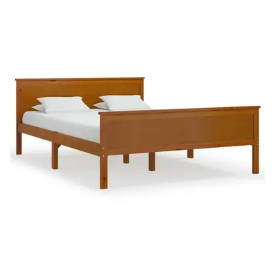 (honey brown, x cm) vidaXL Solid Wood Pine Bed Frame Wooden Bedstead Base Multi Sizes/Colours