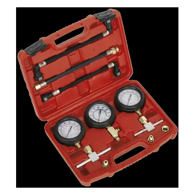 Motorcycle Compression & Fuel Pressure Gauge Set 3pc