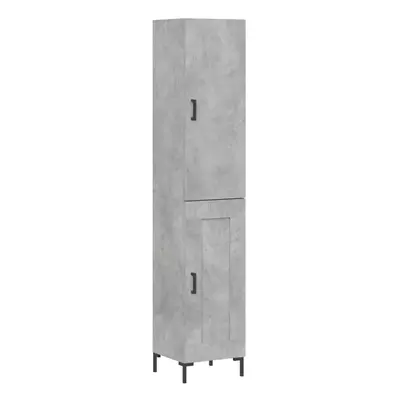 (concrete grey, wood door) vidaXL Highboard Sideboard Tall Storage Cabinet Side Cabinet Engineer