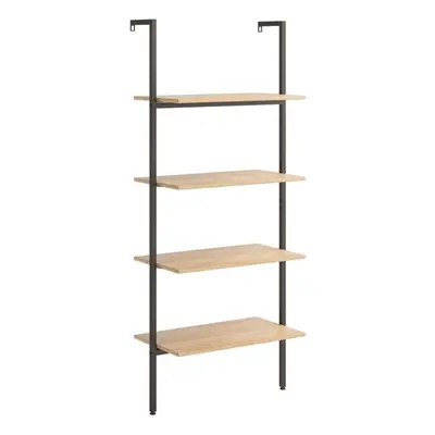 (light brown, x x 152.5 cm) vidaXL Leaning Shelf Bookcase Bookshelf Shelving Unit Storage Rack O