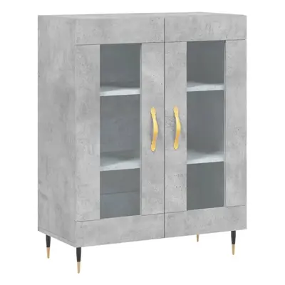 (concrete grey) vidaXL Sideboard Storage Cabinet Cupboard Side Cabinet White Engineered Wood