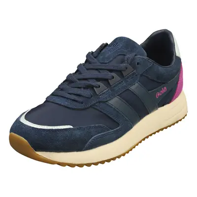 (6) Gola Chicago Womens Fashion Trainers in Navy Blue