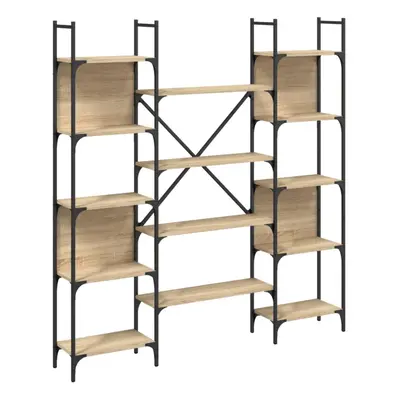 (sonoma oak, 155.5 x x 166.5 cm) vidaXL Bookshelf Bookcase Storage Cabinet Shelving Unit Rack En