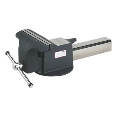 Heavy-Duty Bench Mounted Steel Vice - 250mm Jaw Width - Built In Anvil