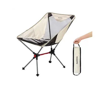 (White) Aluminium Alloy Max Load 120KG Folding Chair Outdoor Poratble Traveling Camping Picnic C