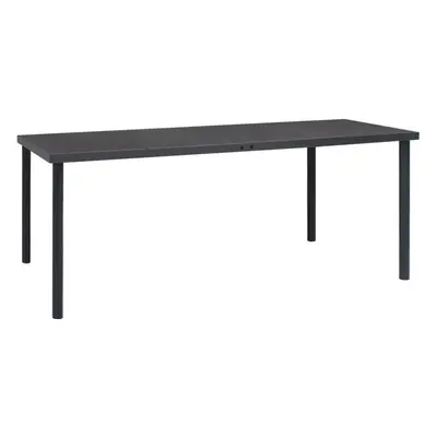 vidaXL Outdoor Dining Table Anthracite Steel Garden Dinner Desk Furniture