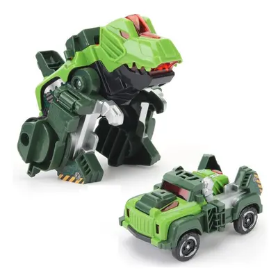 () Electric Transformed Dinosaur Chariot Car Diecast Model Toy with LED Lights for Kids Gift