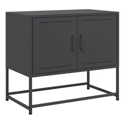 vidaXL TV Cabinet TV Stand Media Unit TV Unit Entertainment Centre Black Steel