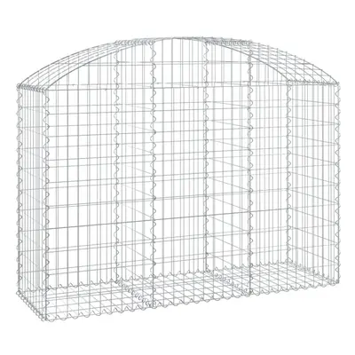 (150 x x 100/120 cm) vidaXL Arched Gabion Basket Galvanised Iron Mesh Wire Stone Basket Multi Si