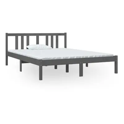 (grey, x cm) vidaXL Solid Wood Bed Frame Wooden Platform Bed Multi Colours Multi Sizes