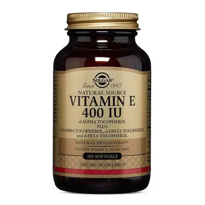 Solgar Natural Source Vitamin E 400iu Dietary Supplement 100's Softgels Natural Antioxidant