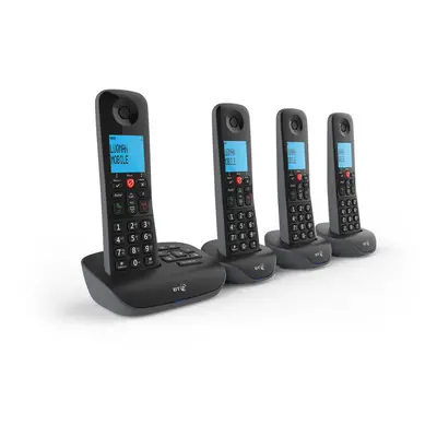 BT Essential Quad Dect Call Blocker Telephone with Answer Machine