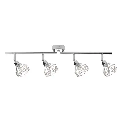 4 Light Spotlight ERMA Adjustable Metal Silver