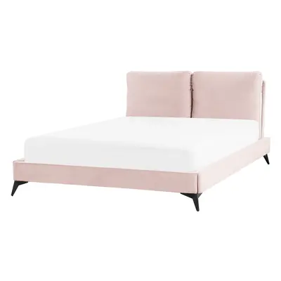 Bed Velvet MELLE x cm (EU Double) Pastel Pink