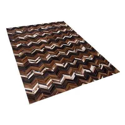 Area Rug x cm Leather Brown BALAT