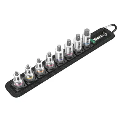 Belt B Zyklop In-Hex-Plus holding function bit socket set, 3/8" drive, 8pc, , Black