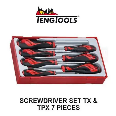 Teng Tools 7pc TX & TPX Type Screwdriver Set In Modular Tray TT917TXN