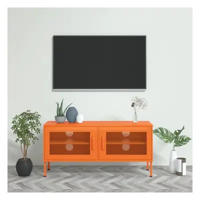 vidaXL TV Cabinet Orange Steel Home Stereo Hifi Cabinet Media Unit TV Stands