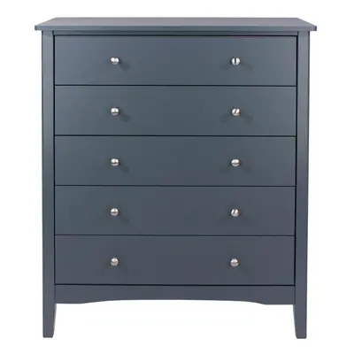 Chest of Drawers Drawer Bedroom Storage Metal Handles Runners Midnight Blue