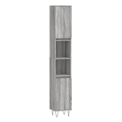 (grey sonoma) vidaXL Bathroom Cabinet Vanity Unit Storage Cabinet Cupboard Engineered Wood