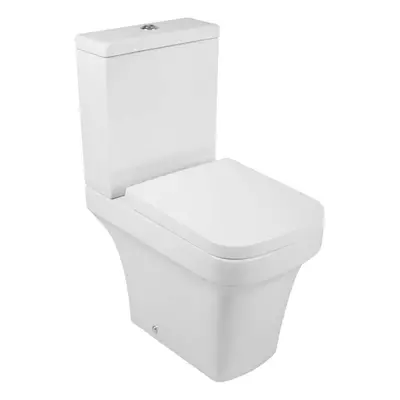 NRG Short Projection Close Coupled Bathroom Toilet Cistern Soft Close Seat Compact Cloakroom WC