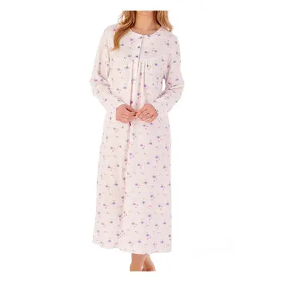 (Ivory, 28/30) Slenderella ND02108 Women's Ditsy Print Cotton Nightdress