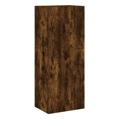 vidaXL TV Wall Cabinet Wall-mounted TV Cabinet Smoked Oak Engineered Wood