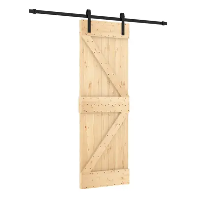 vidaXL Sliding Door Barn Door with Hardware Set Interior Door Solid Wood Pine