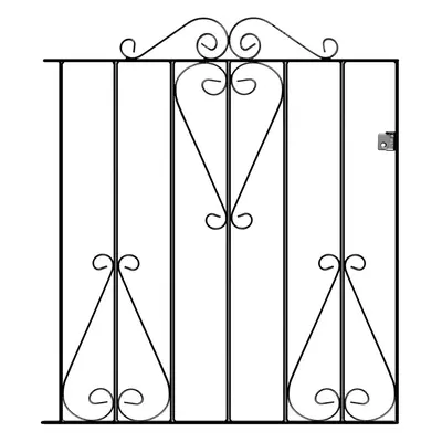 (838mm Gap X 914mm High) Classic Scroll Metal Garden Gate 914mm High