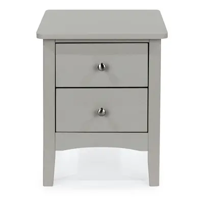 Bedside Cabinet Drawer Bedroom Drawer Side Table Nightstand Metal Handles Grey