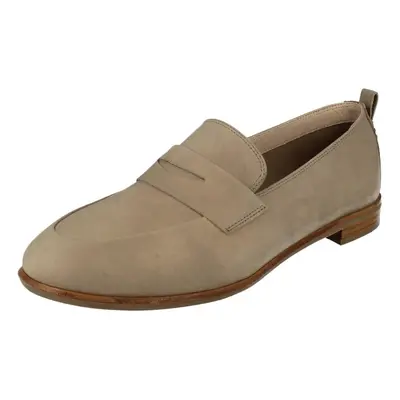 (UK 6, Sand (Beige)) Ladies Clarks Smart Slip On Loafers Alania Belle - D Fit