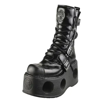 (3) New Rock Patent Spring Neptuno Unisex Platform Boots