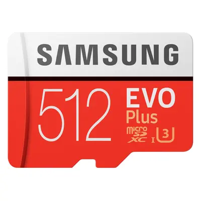 Samsung 512GB EVO Plus UHS-I microSDXC Memory Card with SD Adapter