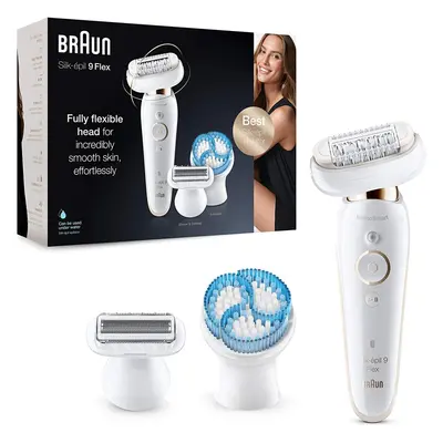 Braun Silk-Ã©pil Flex - Epilator with Flexible Head for Easier Hair Removal, White/Gold